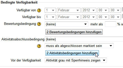 Bedingte Verfügbarkeit
