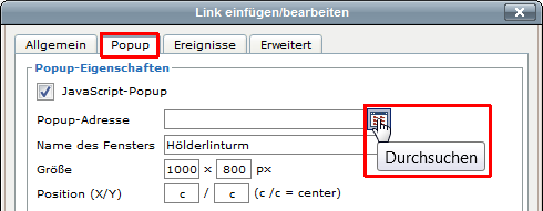 Link auf Datei als Popup