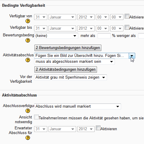 Bedingte Verfügbarkeit
