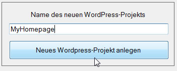 neues WP-Projekt anlegen